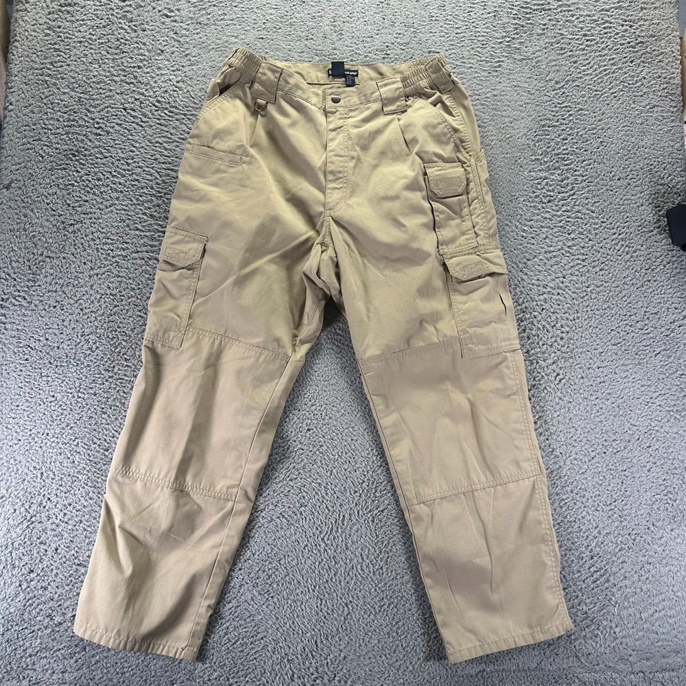 5.11 Tactical Pant Mens 36x30 Beige Polyester Ripstop Cargo Straight Technician